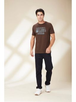 Being Human - Men Chestnut Crew Neck T-Shirt