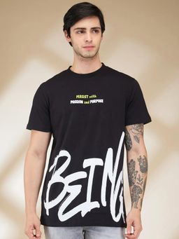 Being Human - Men Black Crew Neck T-Shirt