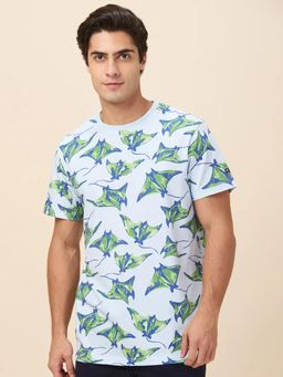 Being Human - Men Sky Blue Crew Neck T-Shirt