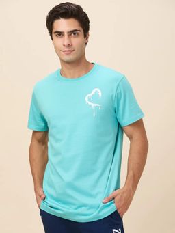 Being Human - Men Sea Green Crew Neck T-Shirt