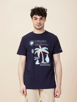 Being Human - Men Midnight Blue Crew Neck T-Shirt