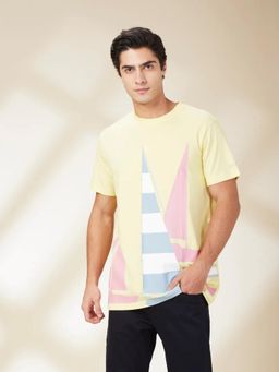 Being Human - Men Yellow Panna Cotta Crew Neck T-Shirt