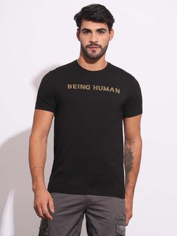 Being Human - Men Black Crew Neck T-Shirt