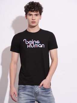 Being Human - Men Black Crew Neck T-Shirt