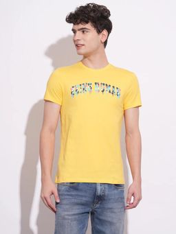 Being Human - Men Yellow Crew Neck T-Shirt