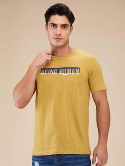 Being Human - Men Camel Crew Neck T-Shirt