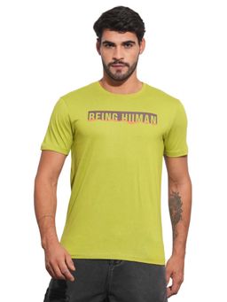 Being Human - Men Pop Green Crew Neck T-Shirt