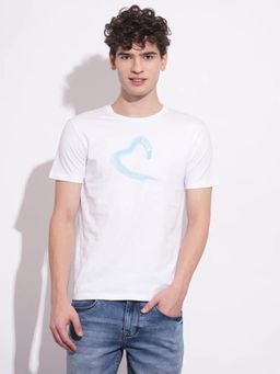 Being Human - Men White Crew Neck T-Shirt