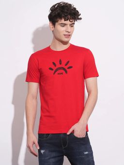 Being Human - Men True Red Crew Neck T-Shirt