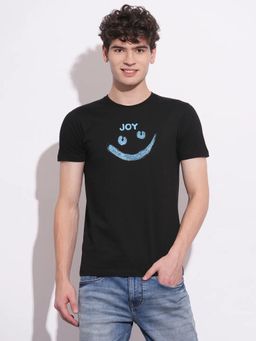 Being Human - Men Black Crew Neck T-Shirt