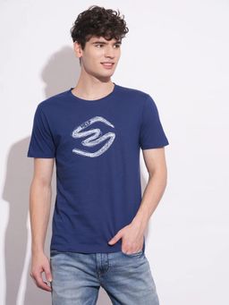 Being Human - Men Navy Crew Neck T-Shirt