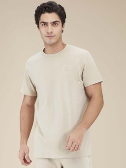 Being Human - Men Beige Crew Neck T-Shirt