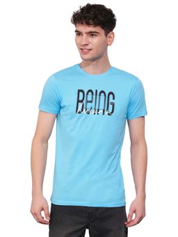 Being Human - Men Sky Blue Crew Neck T-Shirt