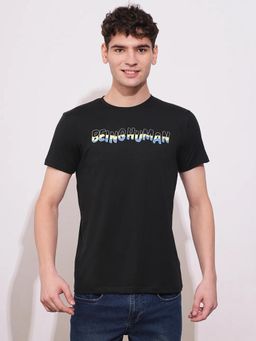 Being Human - Men Black Crew Neck T-Shirt
