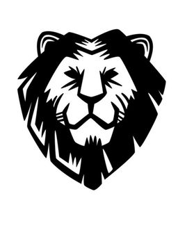 eCraftIndia - "Lion Face" Black Wood Wall Art Cut out, Ready to Hang Home Decor