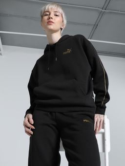 Puma - Tape Minimal Gold Womens Black Hoodie