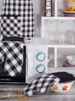 Maspar - Bigsquared Black Woven Oven Mitt (Set of 2)