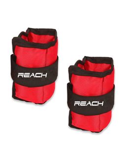 Reach - Adjustable Ankle Weights for Fitness (2kg, Red)