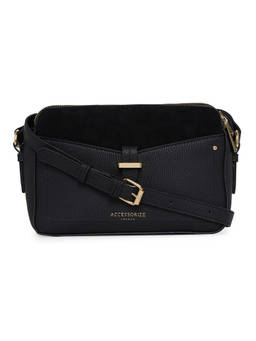Accessorize London - Womens Faux Leather Black Shelby (New Charlotte)