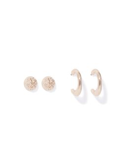 Forever New - Saffron Stud and Hoop Multi Pack Earrings