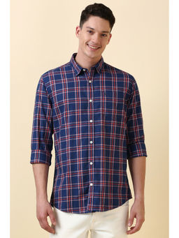 Allen Solly - Men Blue Check Full Sleeves Casual Shirt