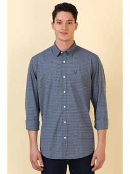 Allen Solly - Men Blue Check Full Sleeves Casual Shirt