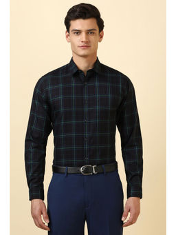 Allen Solly - Men Black Check Full Sleeves Formal Shirt
