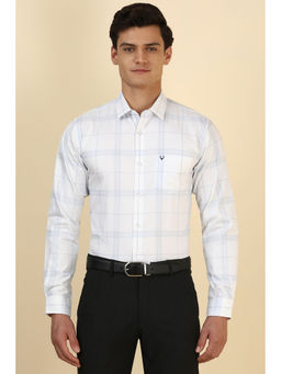 Allen Solly - Men White Check Full Sleeves Formal Shirt