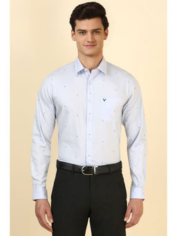 Allen Solly - Men Light Blue Print Full Sleeves Formal Shirt