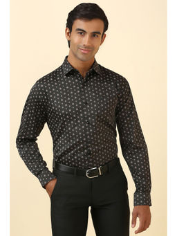 Allen Solly - Men Black Print Full Sleeves Formal Shirt
