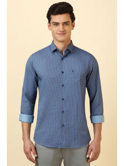 Allen Solly - Men Blue Print Full Sleeves Casual Shirt