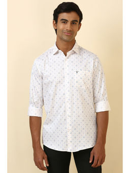 Allen Solly - Men Off White Print Full Sleeves Casual Shirt