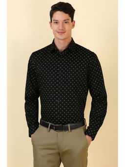Allen Solly - Men Black Print Full Sleeves Formal Shirt