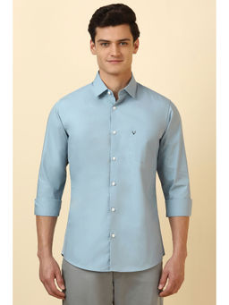 Allen Solly - Men Light Blue Solid Full Sleeves Casual Shirt