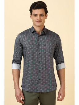 Allen Solly - Men Grey Print Full Sleeves Casual Shirt