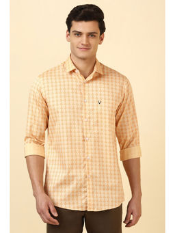 Allen Solly - Men Peach Print Full Sleeves Casual Shirt