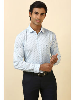 Allen Solly - Men Light Blue Print Full Sleeves Formal Shirt