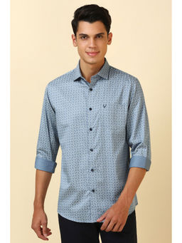 Allen Solly - Men Light Blue Print Full Sleeves Casual Shirt