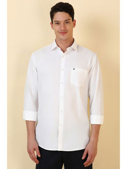 Allen Solly - Men White Textured Full Sleeves Casual Shirt