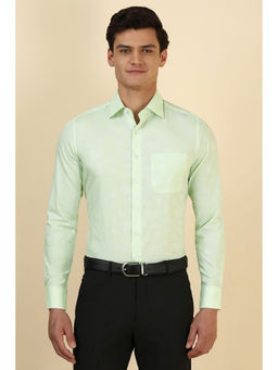 Allen Solly - Men Green Textured Full Sleeves Formal Shirt
