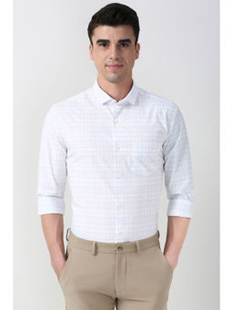 Peter England - Men White Slim Fit Full Sleeves Full Sleeves Formal Shirt