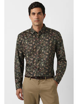 Van Heusen - Men Multi-Color Print Full Sleeves Party Shirt
