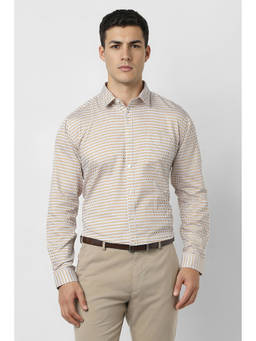 Van Heusen - Men Multi-Color Print Full Sleeves Formal Shirt
