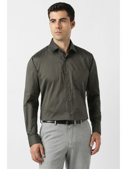 Van Heusen - Green Textured Shirt