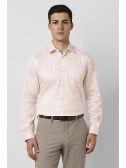 Van Heusen - Men Pink Print Full Sleeves Wedding Shirt