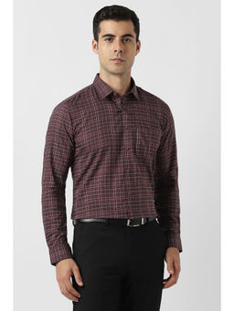 Van Heusen - Maroon Checks Shirt