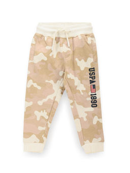 U.S. POLO ASSN. - Boys Beige Camouflage Print Track Pant