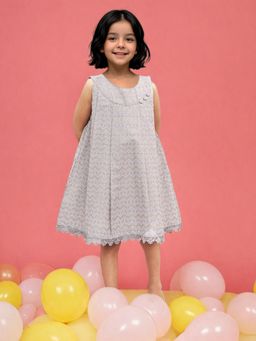 Toonyport - Cotton Printed Sleeveless Dress Grey