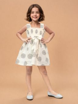 Toonyport - Cotton Printed Sleeveless Dress Green