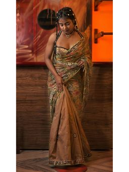 Forreal - Sol Multi-Colour Saree with Unstitched Blouse